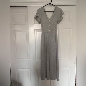 One piece jumpsuit - gray/white stripes